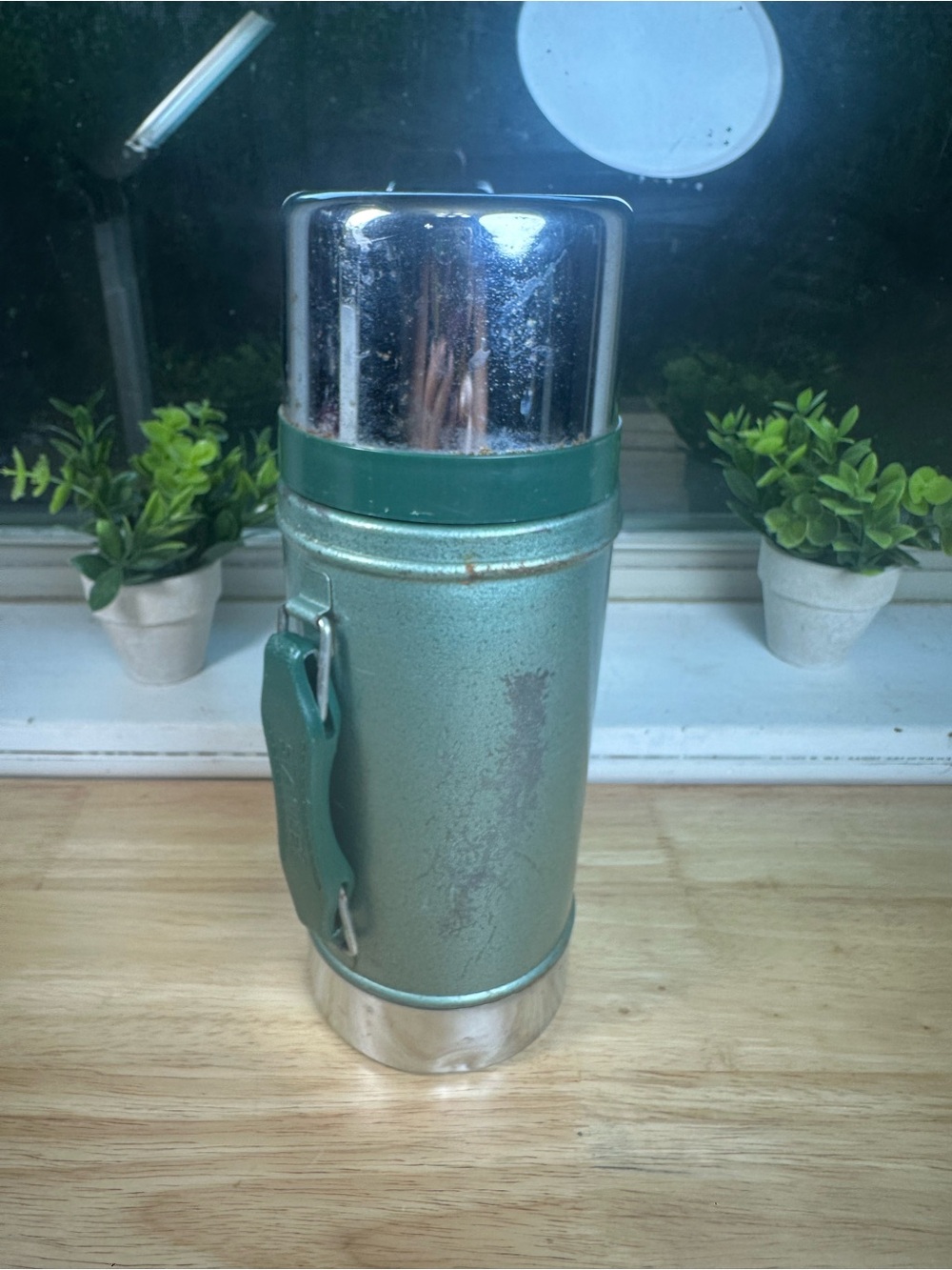 Vintage Stanley thermos 24 oz wide mouth green Insulated Vacuum Bottle - Picture 3 of 9